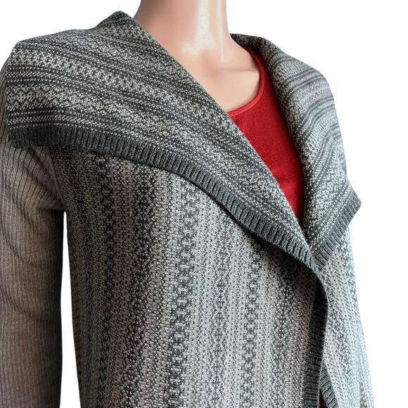 Willi Smith Vintage Open Cardigan S Soft Merino Wool Acrylic Aztec Southwestern - Picture 2 of 5